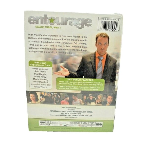 Entourage: Season 3, Part 1  (DVD, 2007, 3-Disc Set) Target Exclusive w/Postcard - Picture 2 of 4